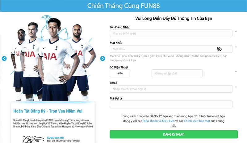 Đăng ký Fun88